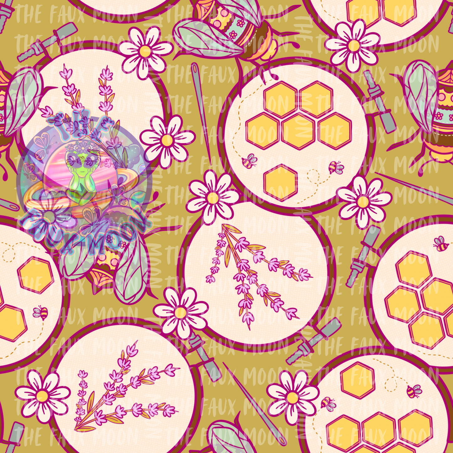 Lavender Bees—Sublimation