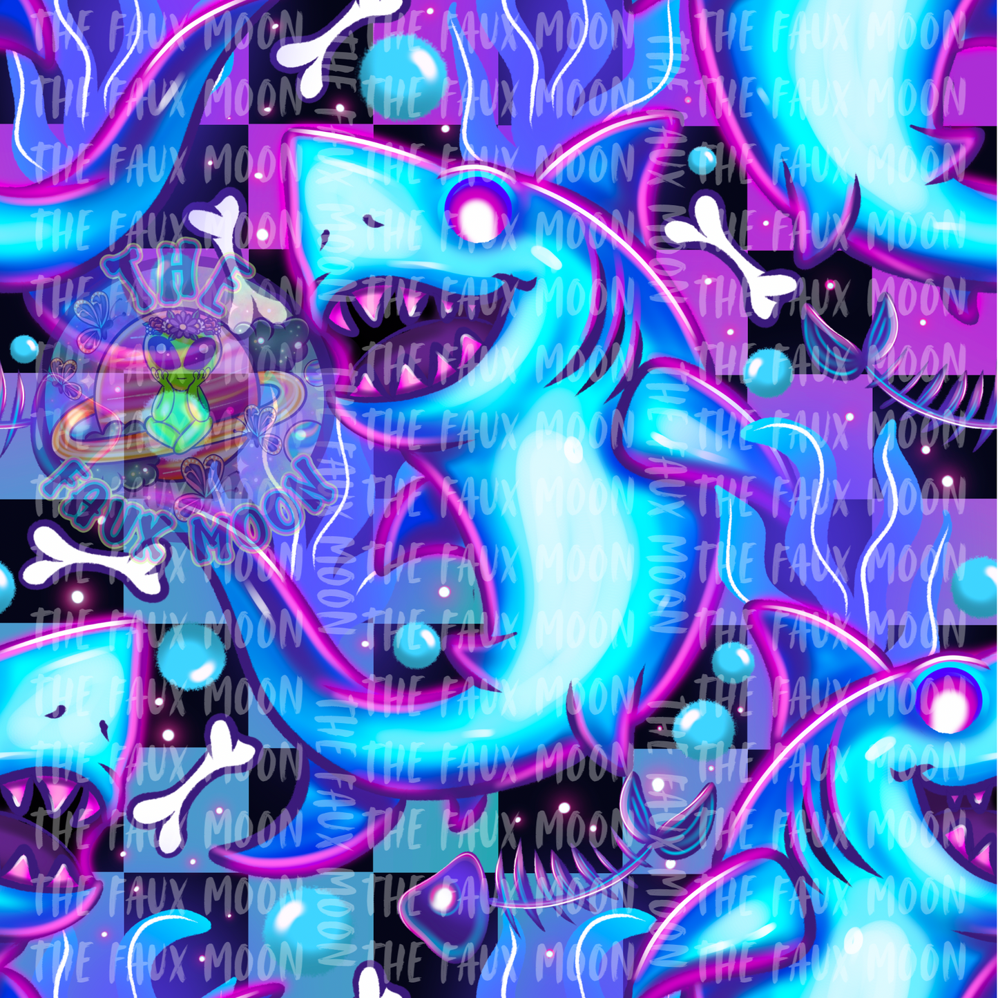 Neon Shark—Faux