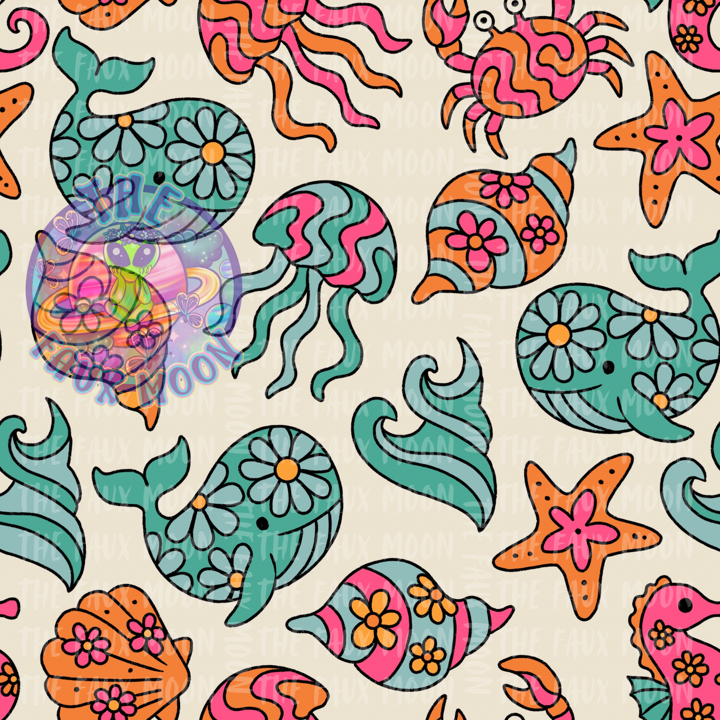 Floral Ocean—Faux