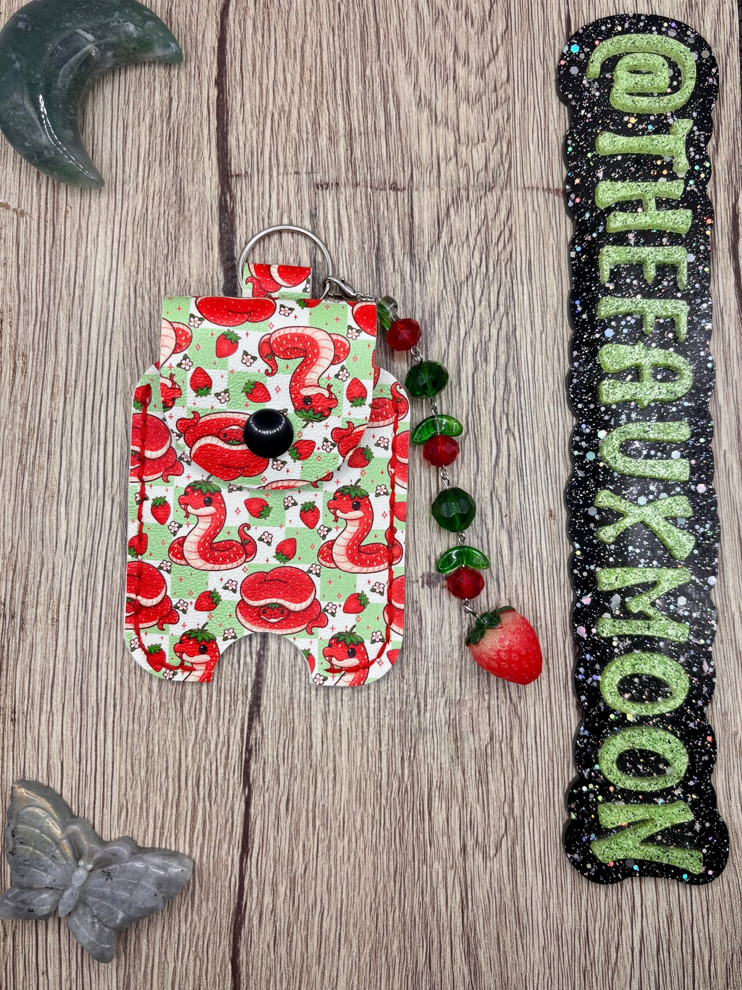 Strawberry Snake Sani Charm
