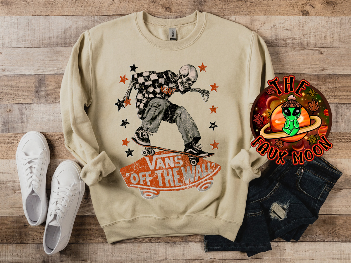 Skater Skelly Shirt—LEAVE NOTES