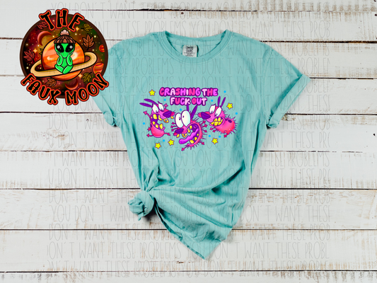 Crashing tf Out Shirt—LEAVE NOTES