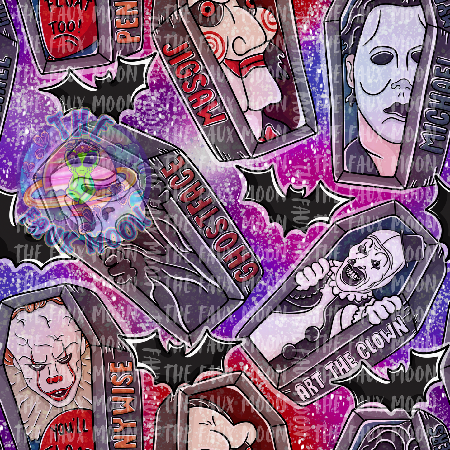 Clown Coffin—Sublimation