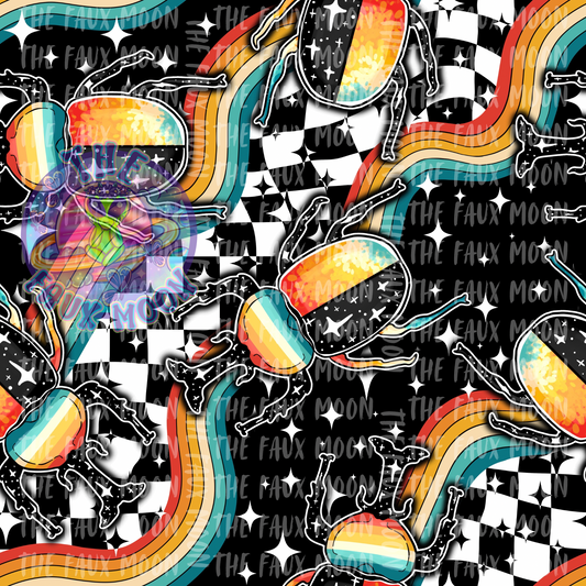 Rainbow Check Beetle—Faux