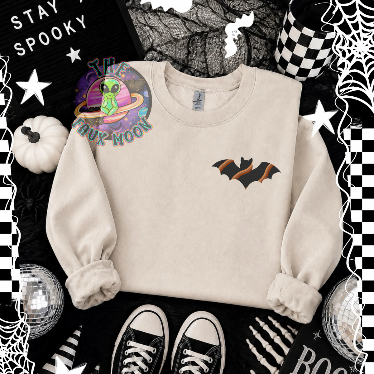 Wavy Bat Shirt—LEAVE NOTES