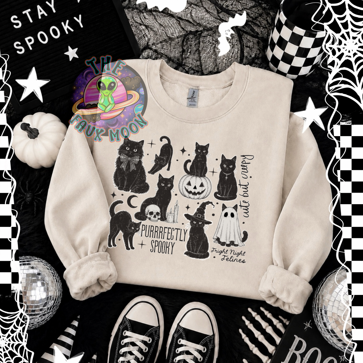 Fright Night Felines Shirt—LEAVE NOTES