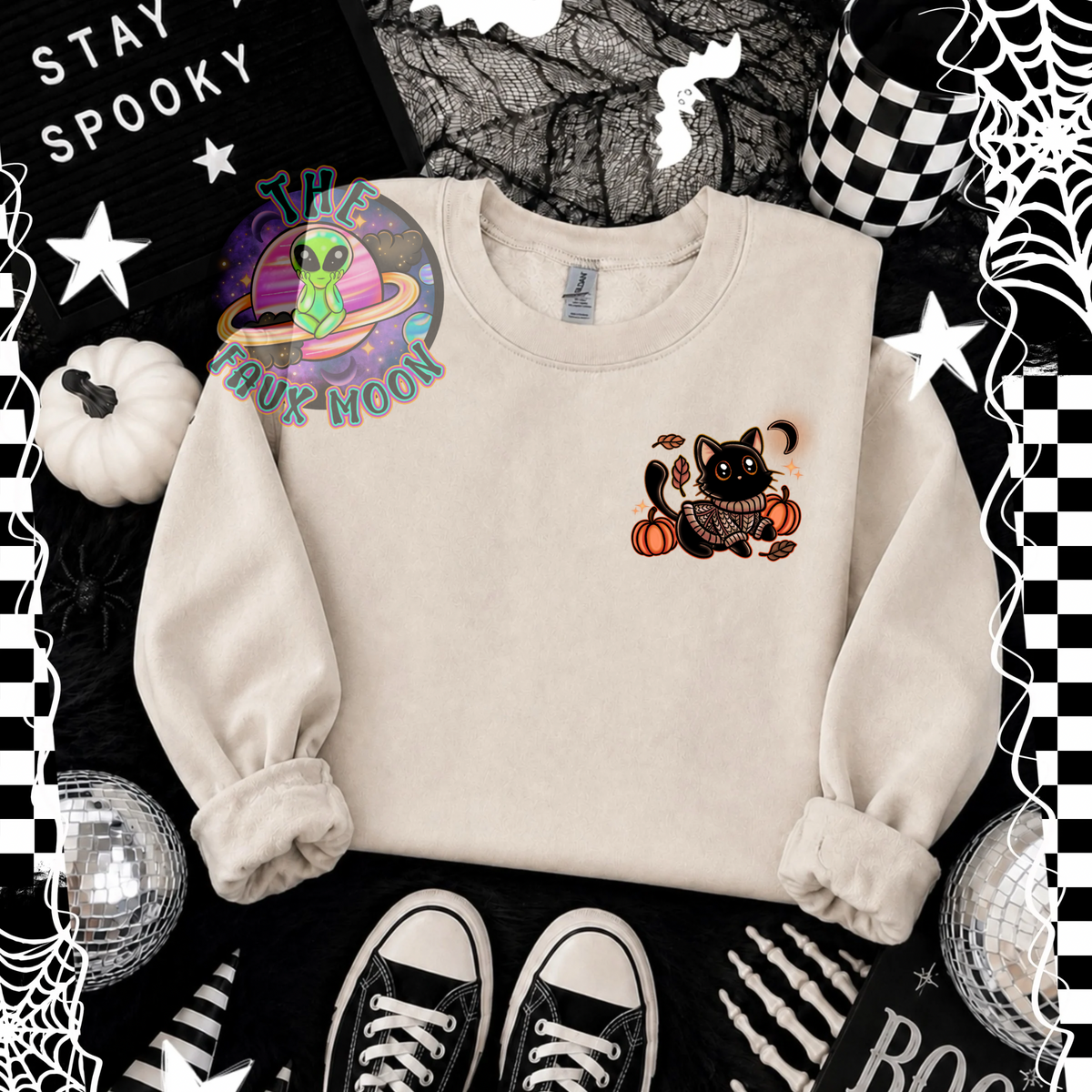 Sweater Cat Shirt—LEAVE NOTES