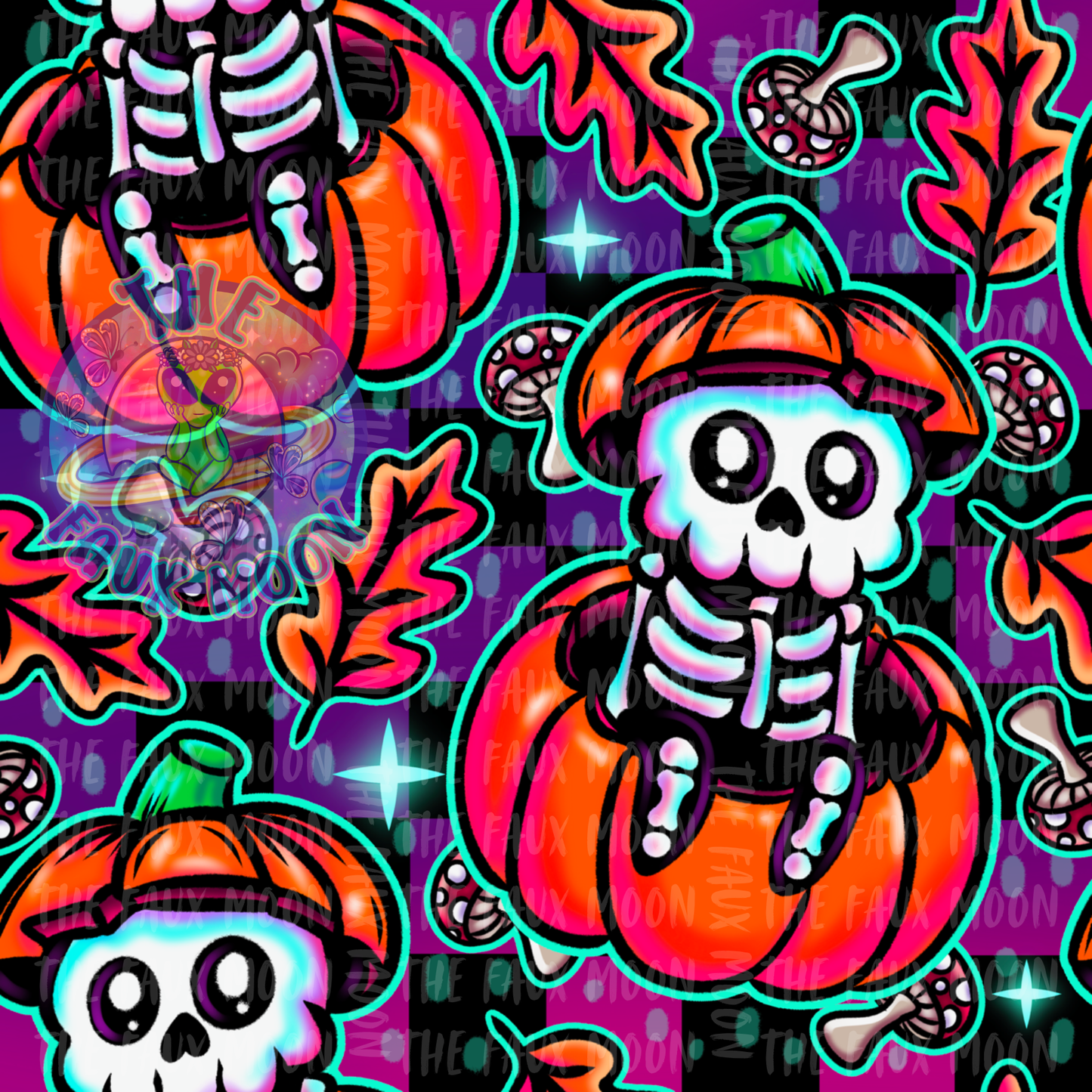 Skelly Pumpkin—Sublimation