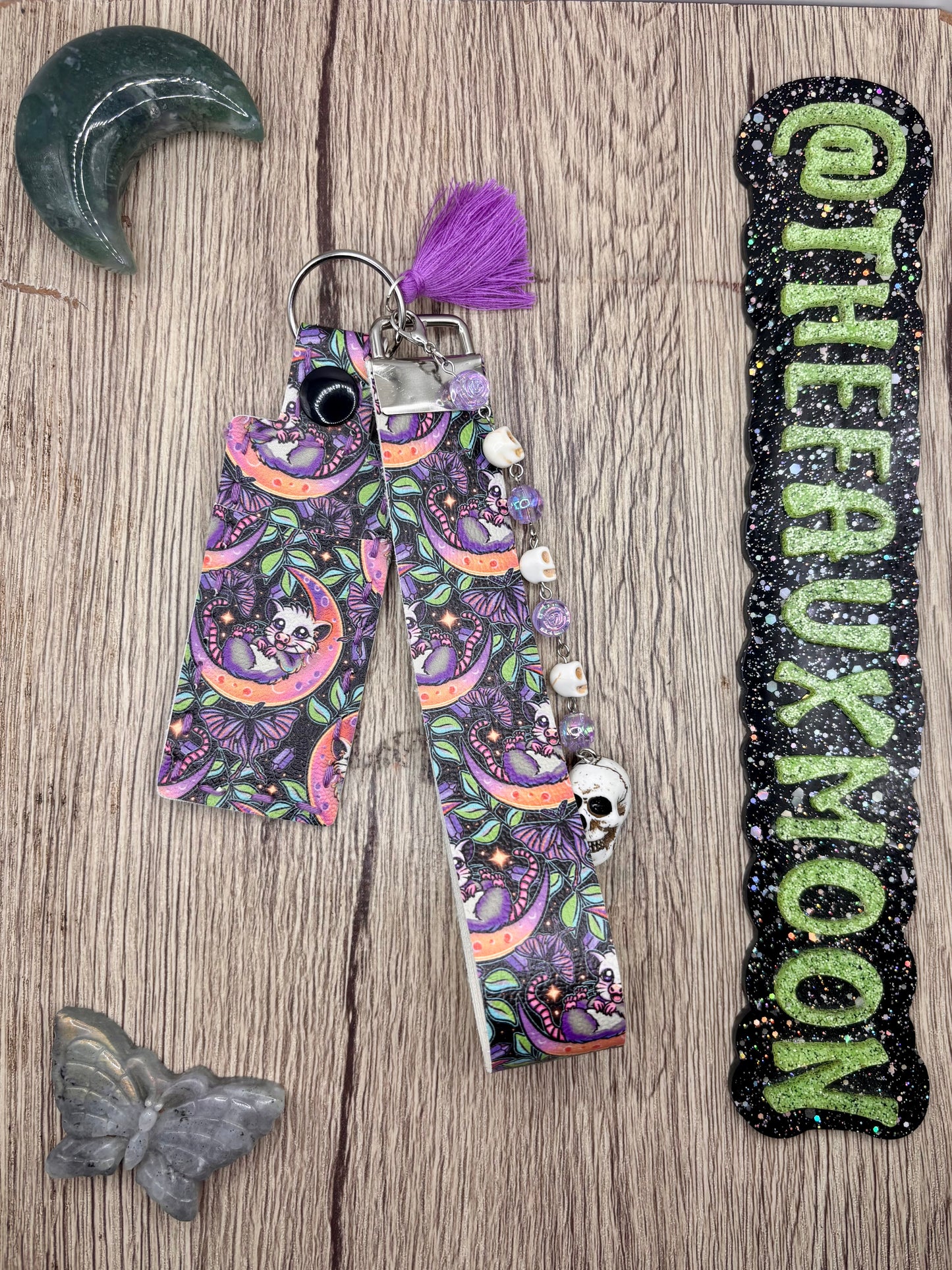 Moon Opossum Wristlet Charm