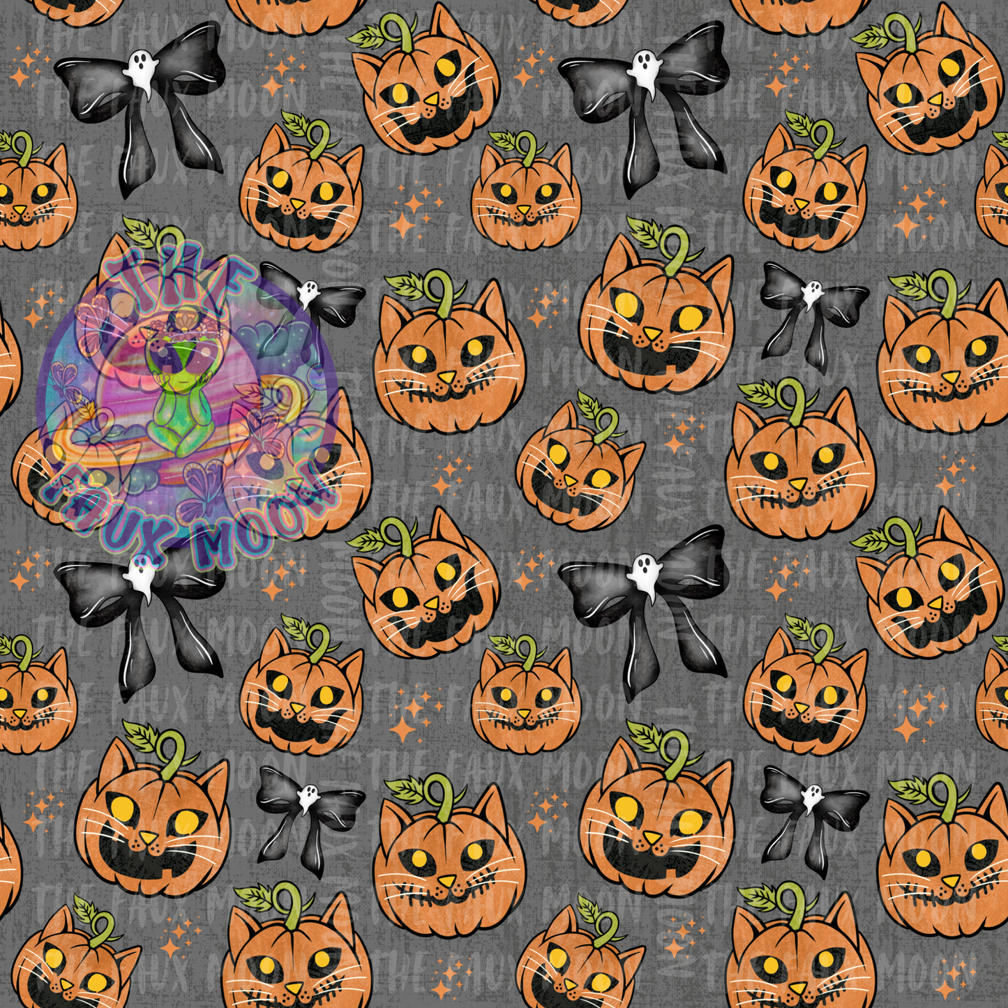 Pumpkin Head Cat—Faux