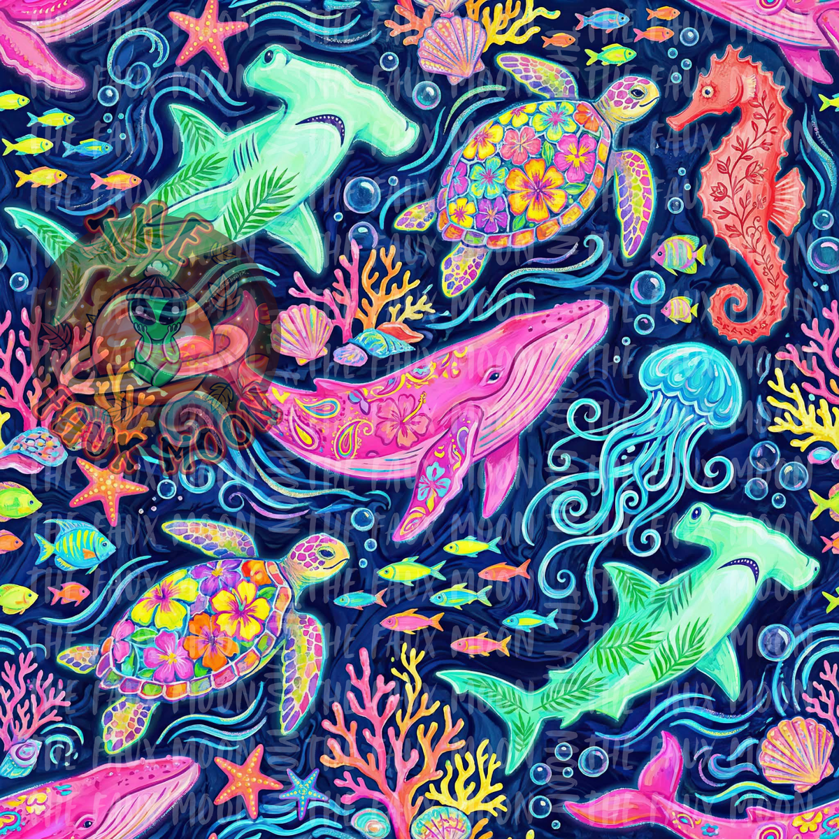 Floral Sea Creatures—Faux