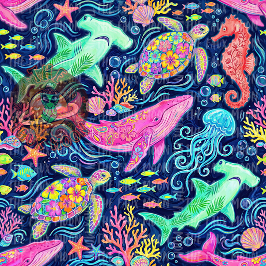 Floral Sea Creatures—Sublimation